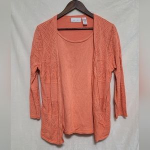 Bridget Jones Orange Faux Cardigan Size L